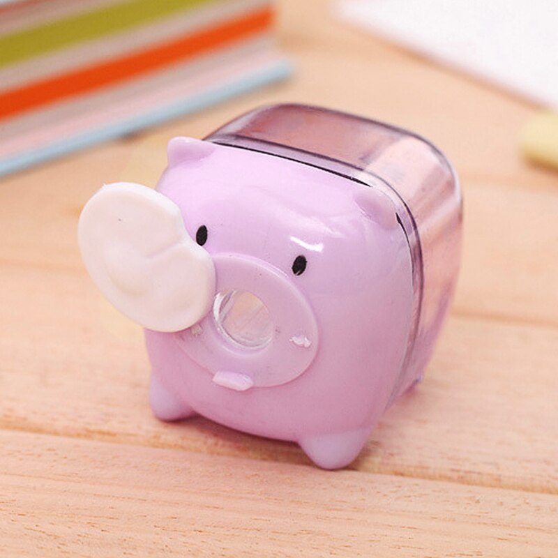 1pc Cute Mini Pig Pencil Sharpener Animal Stationery For School Student Kid