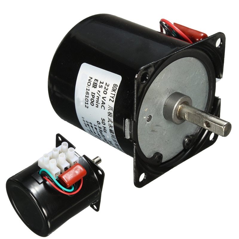 60KTYZ 220V 14W Permanente Magnetische Elektrische Synchrone Motor Gear 50Hz 15r/min Arival