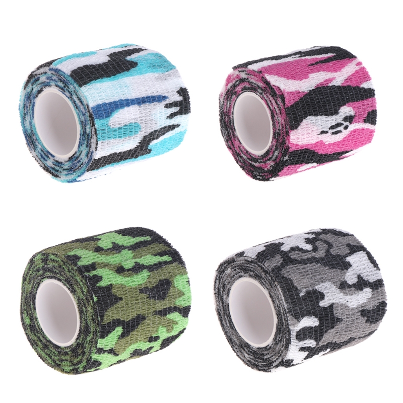 Multifunction Camouflage Tape Adhesive Roller Wrap Scroll Outdoor Guise Elasticity Bandage 4 Type