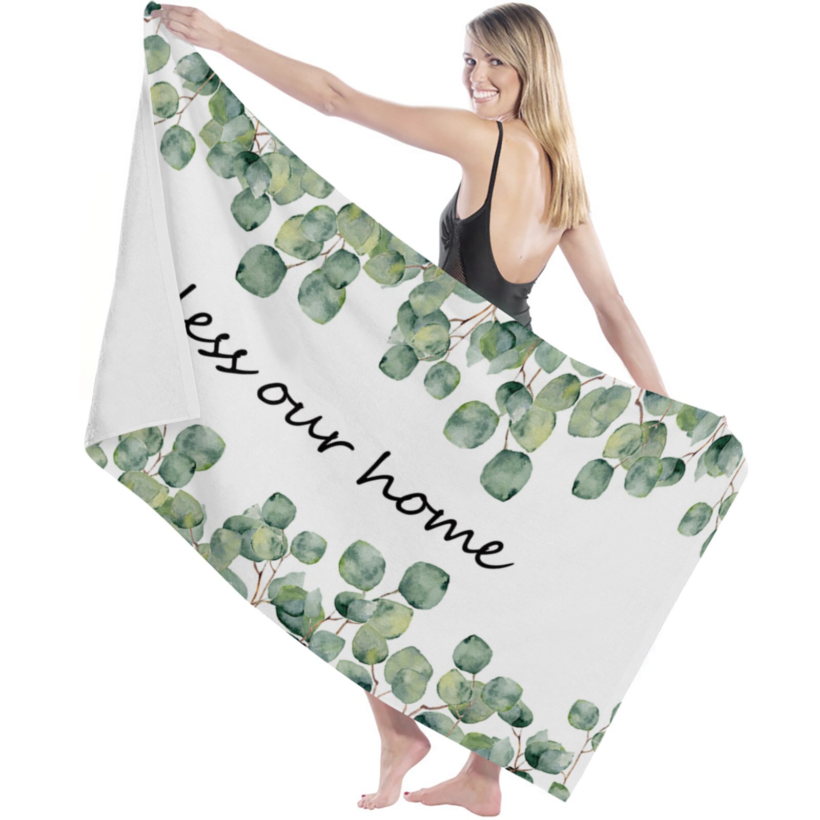 Summer Tropical Plants Leaves Bath Towel For Adults Home Essentials Summer Swimming Beach Towel Quickly Dry Face Towel