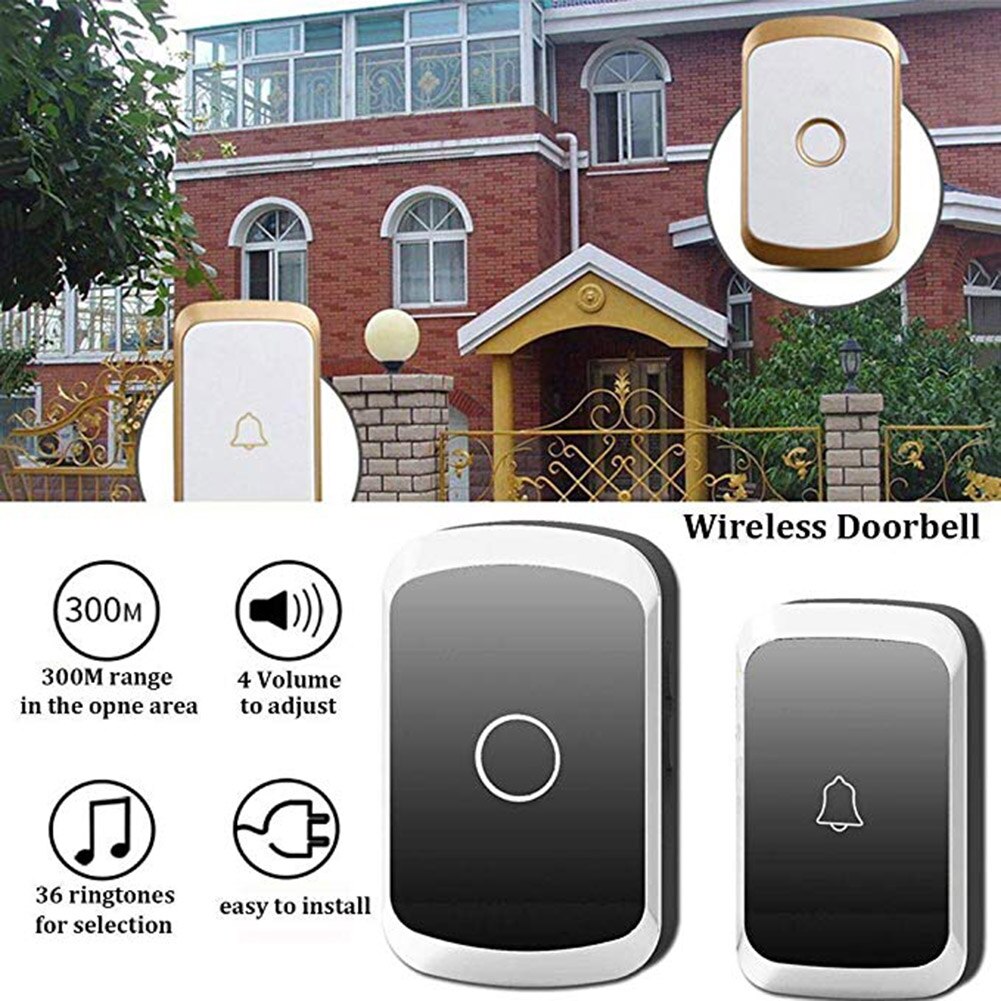 Smart Home Wireless Doorbell Waterproof 300 M Remote EU UK US Plug Smart Door Bell Intelligent Wifi Doorbell Receiver