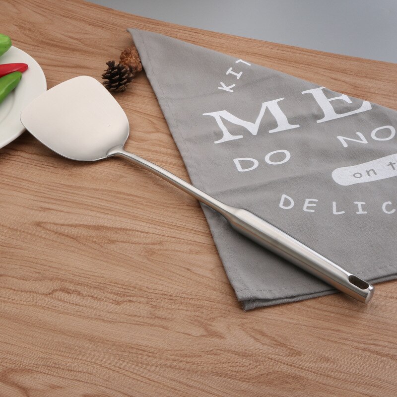 Stainless Steel Cooking Utensils 304 Tableware Spoon Turner Rice Colander Shovel Pasta Server Strainer Kitchen Tools Set: Turner