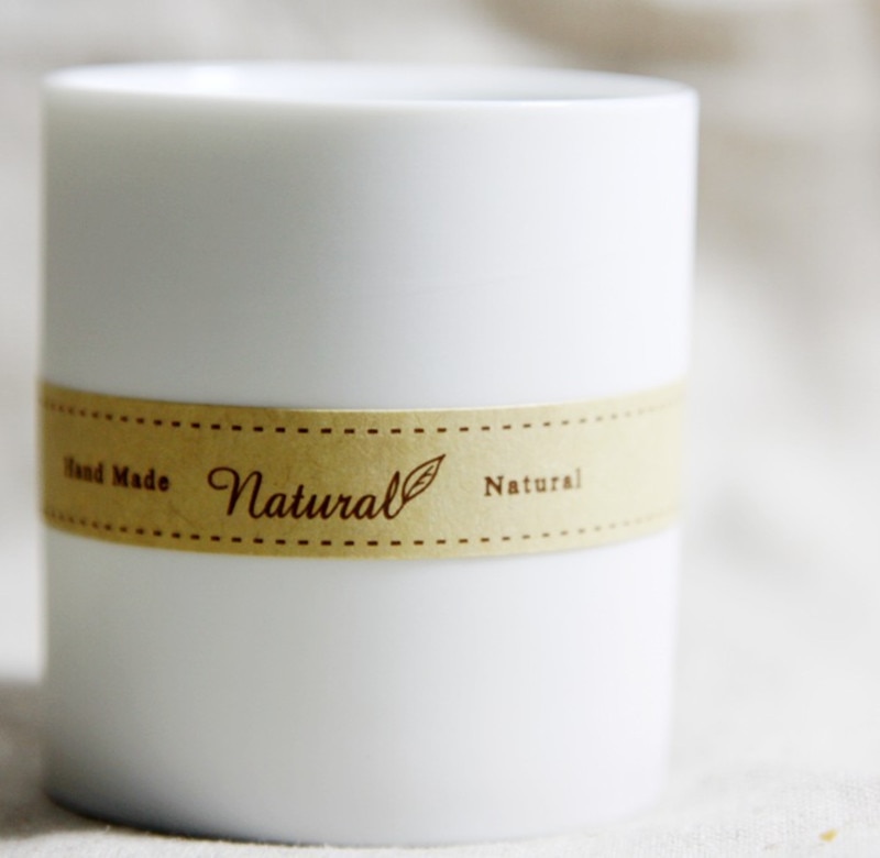 Étiquette autocollante de scellage en papier Kraft | "fait à la main naturel" longue pour les produits faits main, produits de boulangerie, 100 pièces/lot