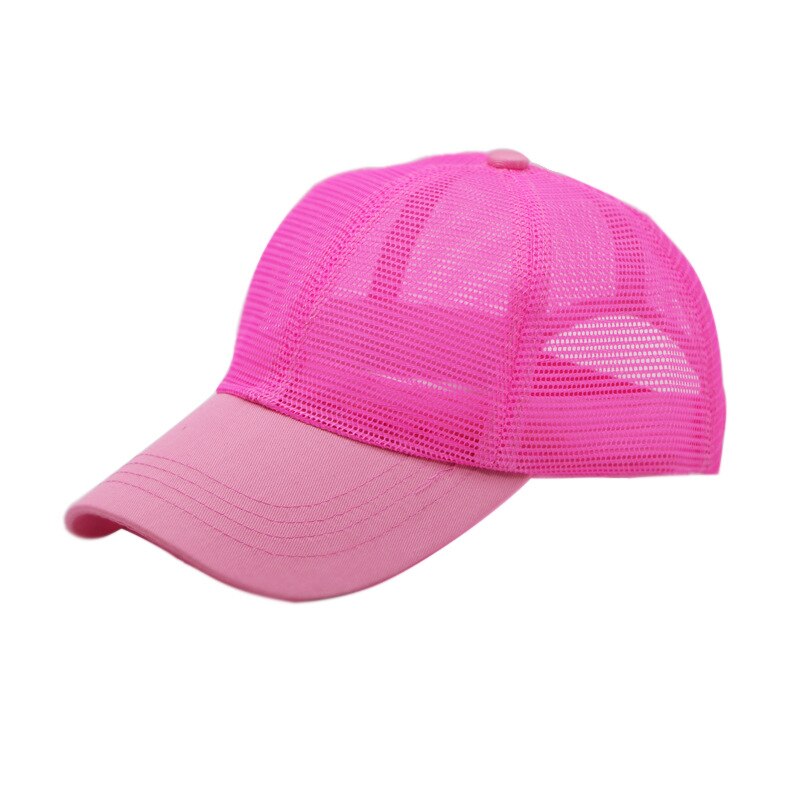 Spring and Summer Fresh Candy Color Baseball Net Cap Multicolor: Pink