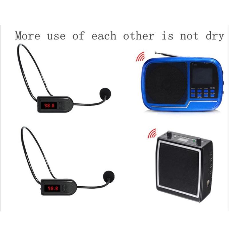 Fm Draadloze Microfoon Headset Megafoon Radio Mic Voor Luidspreker Fm Draadloze Microfoon Headset Микрофон