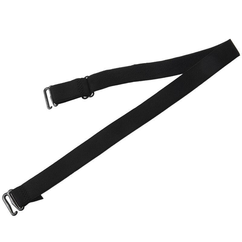 Sort elastisk stof metal krog ende bh stropper par til damer