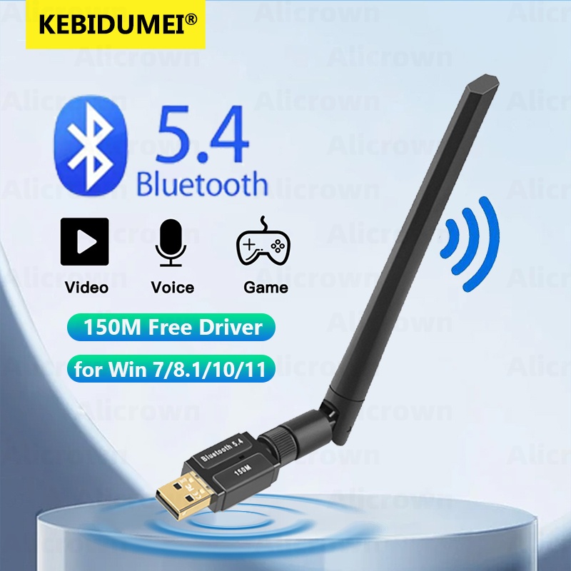 USB Bluetooth 5.4 Receiver Transmitter Free Driver Audio Dongle Bluetooth Adapter for PC Windows 11/10/8.1 Home Mouse Keyboard