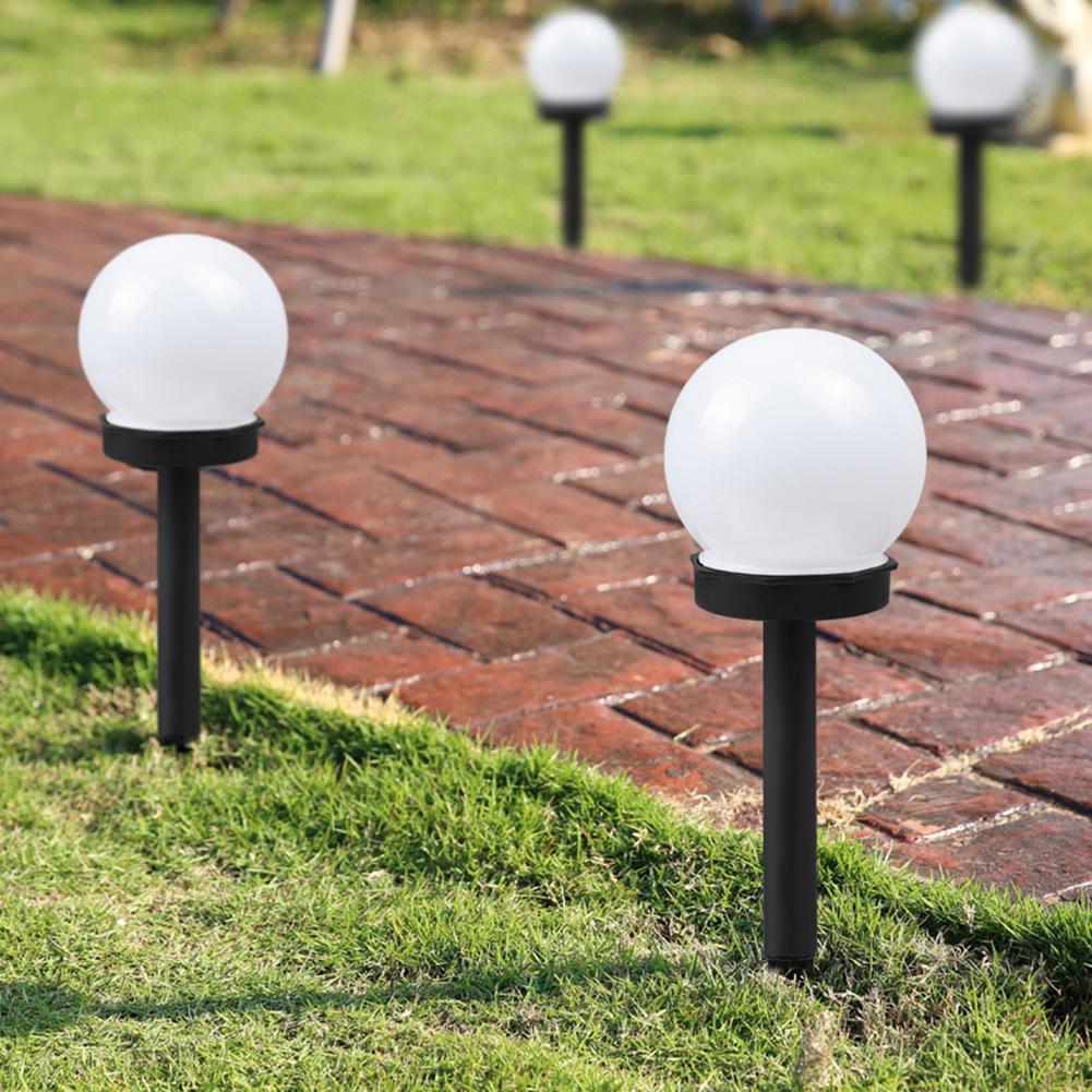 3pcs Round LED Solar light waterproof sunlight Power lamp Outdoor Path Yard Lawn Ball Light for garden courtyard decoration
