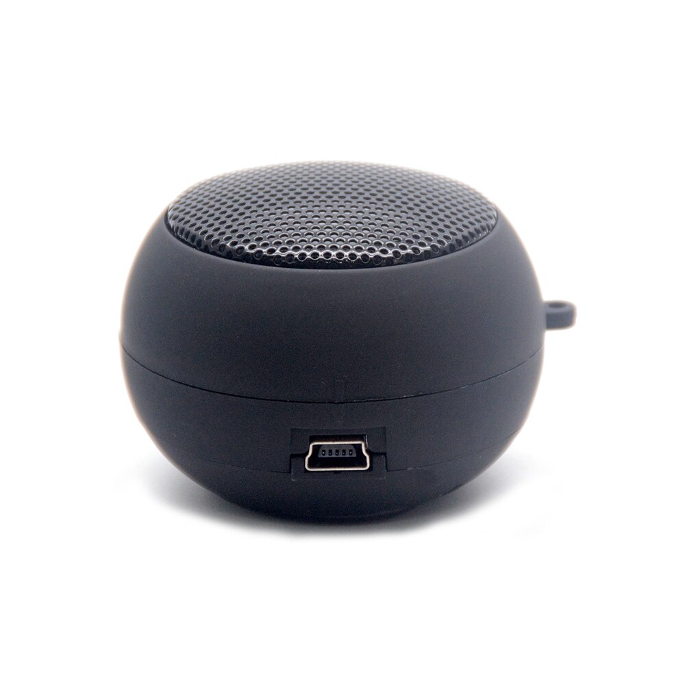 Mini Column Speaker Wired Stereo Sound Box Hamburger Shape Loudspeaker Audio Music Player for Mobile Phones Tablet: Black
