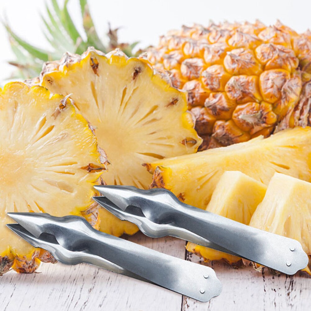 Pineapple Eye Remover Portable Stainless Steel Clip Fruit Core Seed Peeler Slicer Tongs Kitchen Utensil