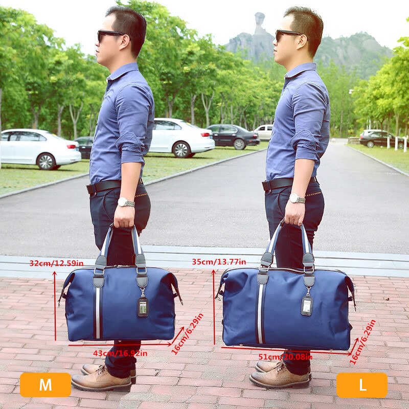 Faltbare reisetasche für herren, wasserdichtes nylon, gepäcktasche, organizer-paket, trendige business- und freizeittasche, sporttasche, schultertasche