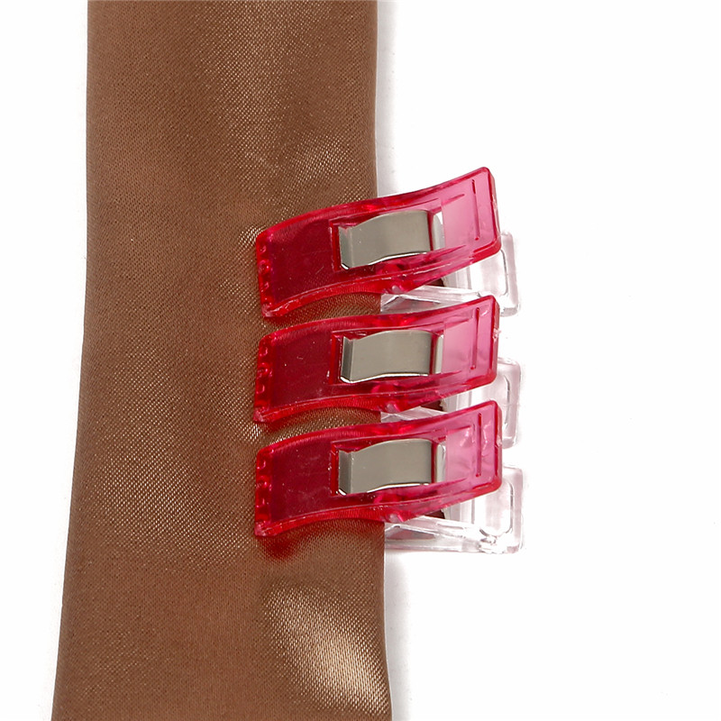 10 Uds. Pinzas de revestimiento para suelo Multicolor de plástico, pinzas de tela, herramientas de costura de retales y dobladillo, accesorios de costura: Fuchsia