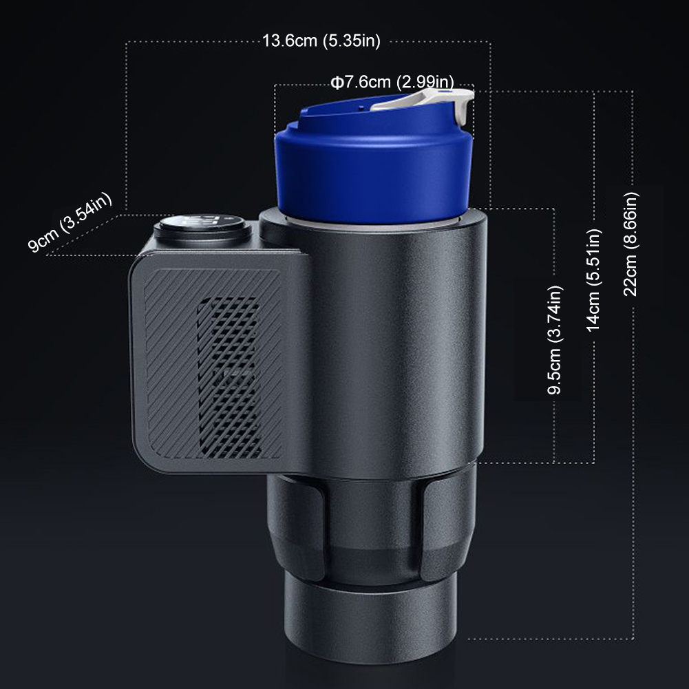Calentador de bebidas eléctrico 2 en 1 con pantalla Digital de temperatura, taza enfriadora de bebidas con aislamiento para coche, para café, leche y bebidas