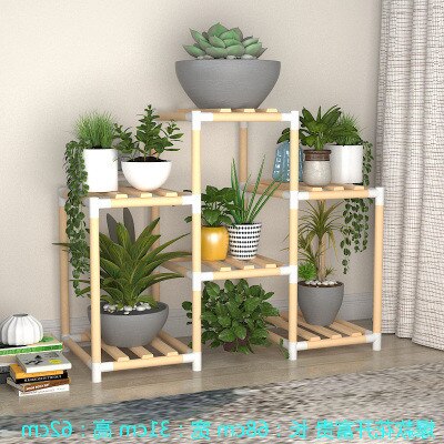Wooden Plant Flower Display Stand Floor Shelves Flower Potted Stand Multi-storey Storage Rack Shelf Plants Stand Outdoor