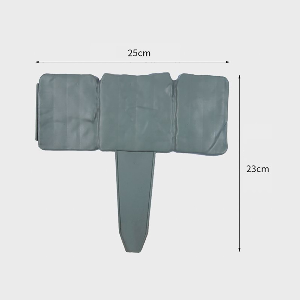 Barrera de bordes de valla de plástico para jardín, paneles de valla de plástico de imitación de piedra para Patio, césped, borde de paisaje al aire libre, 5 piezas: BLANCO