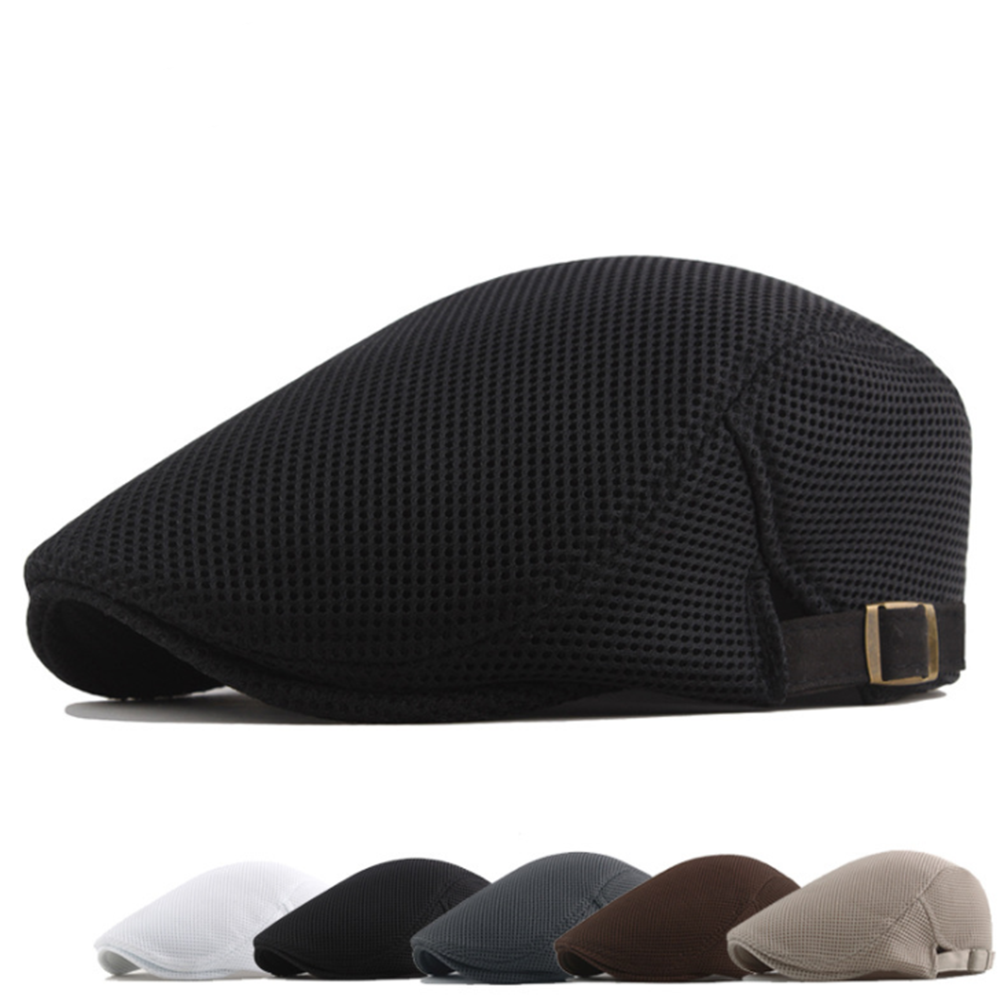 Beret Golf Cap Women Men Outdoor Golf Cap Sweat-absorbing Adjustable Mesh Sport Baseball Cap Tourist Hat Golf Hat Unisex