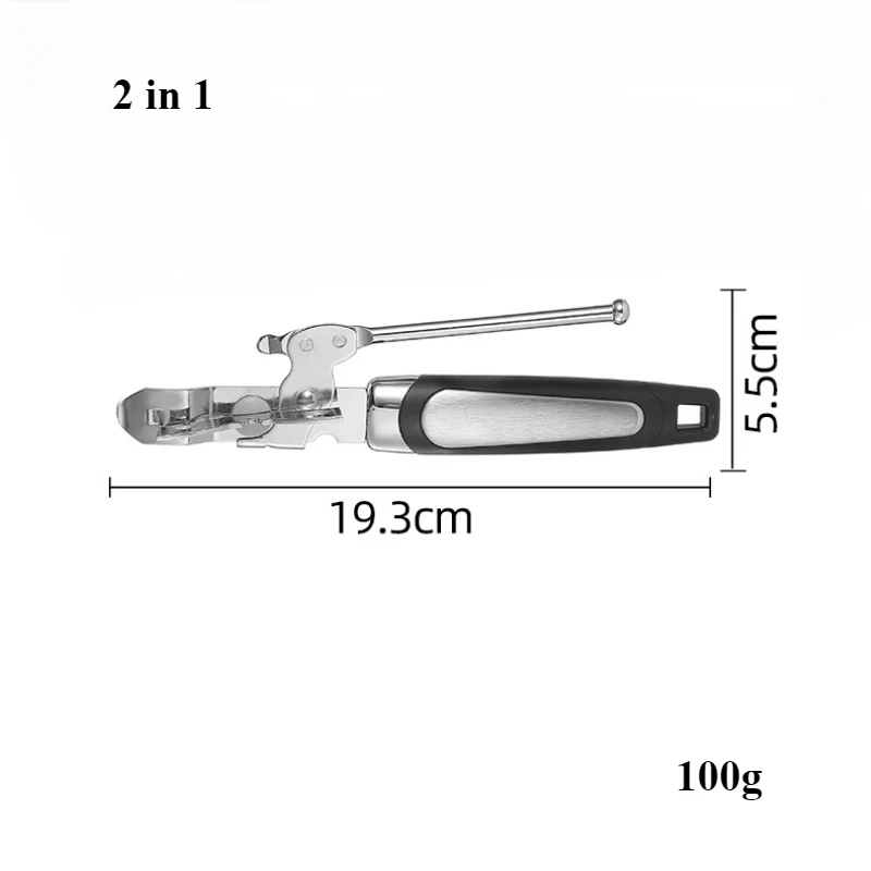 Abrelatas Manual de hierro , abrelatas multifuncional de acero inoxidable con mango de cerveza, utensilios de cocina, abridores de botellas, tarro: Verde
