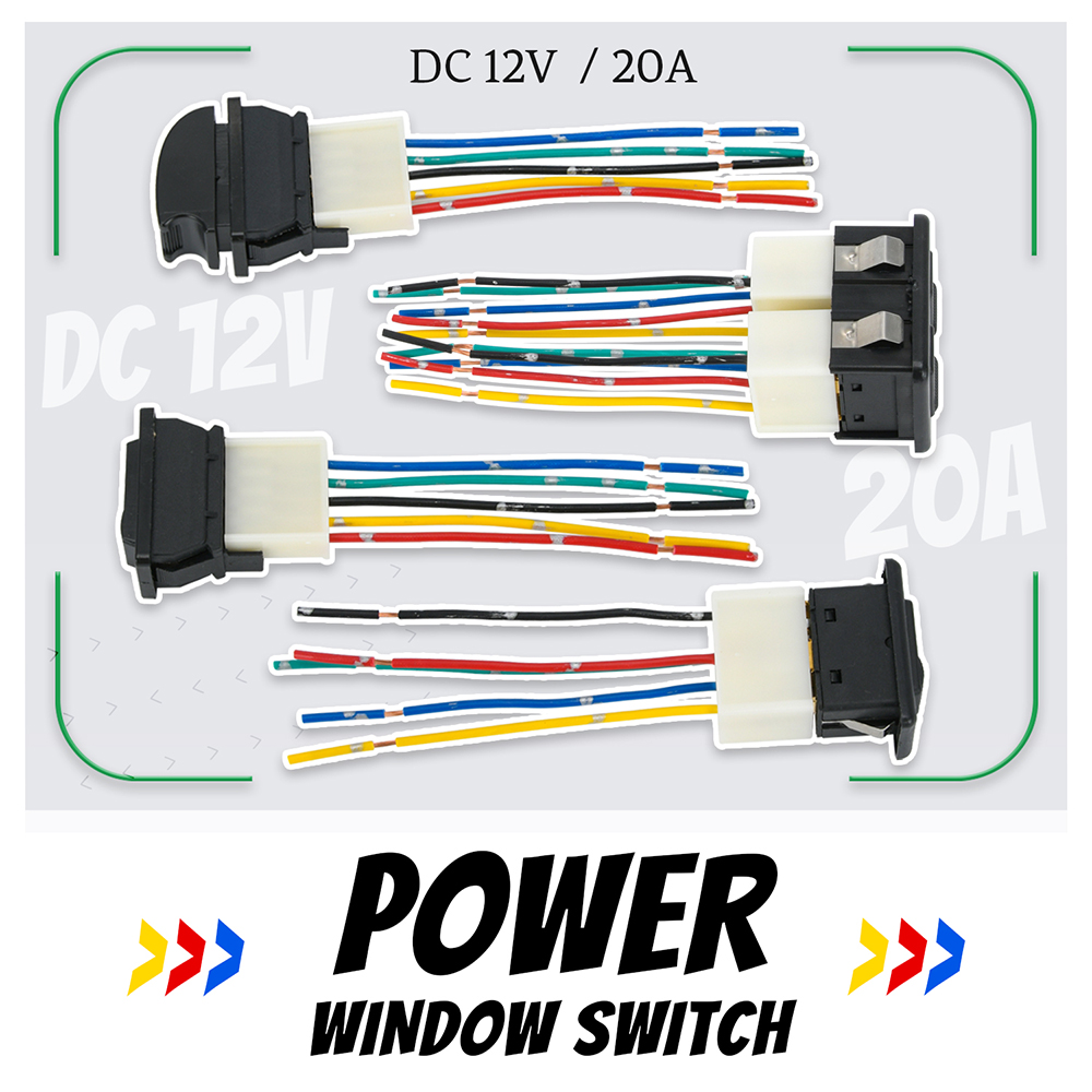 Universal DC 12V 20A Car Electric Power Window Control Switch 5-pin ON/OFF Window Regulator Switch Accessories