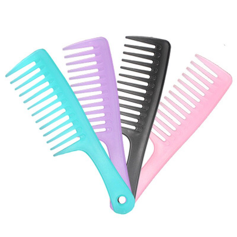 1 Pc Anti-Statische Grote Grove Kam Kappers Kam Vrouwen Opknoping Gat Handvat Grip Krullend Haar Haarborstel Beauty kammen