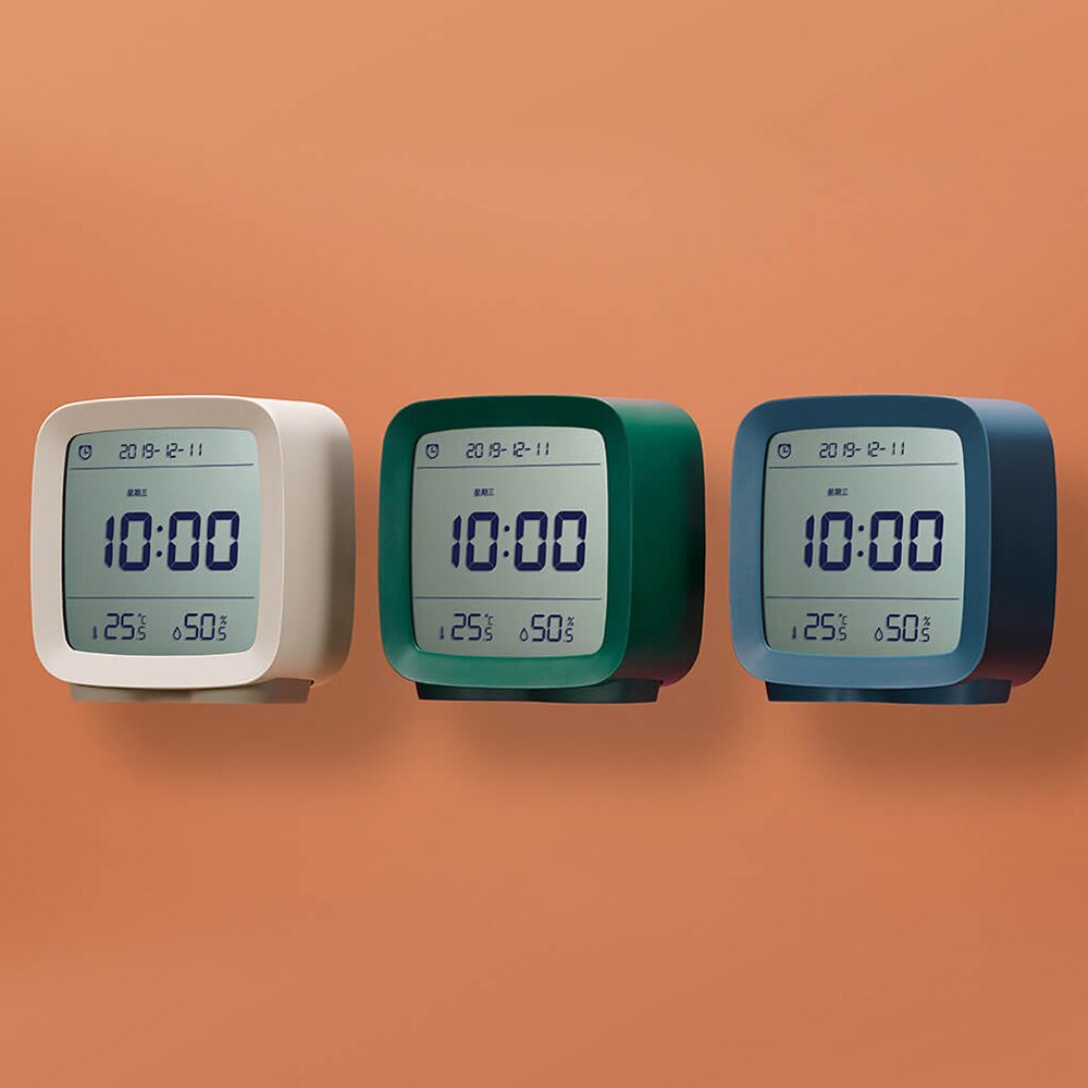 3 In 1 Electronic Clocks Desktop Mini Multifunction Bluetooth Alarm Clock Temperature Humidity Monitor Night Light
