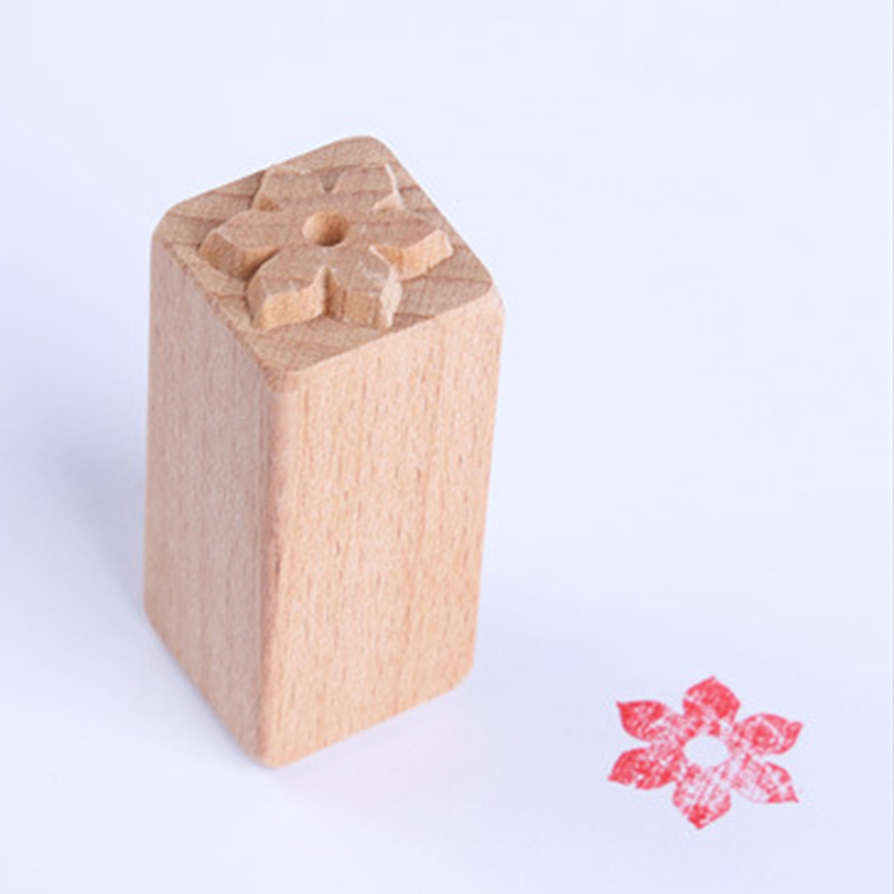 Sello de madera Quare Pasta impresión moldes galletas herramientas para hornear sello DIY pastel decoración suministros de cocina