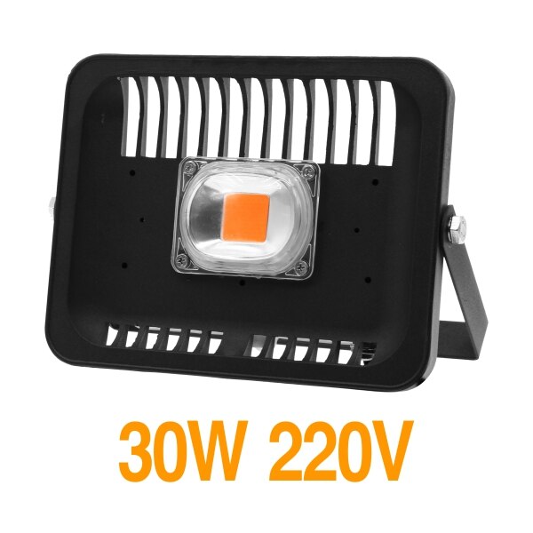 Led fuld spektrum vækstlampe 380-780nm 30w 50w 80w 100w 220v udendørs phyto lys vækst projektør til plante drivhus såning: Glxm 30w