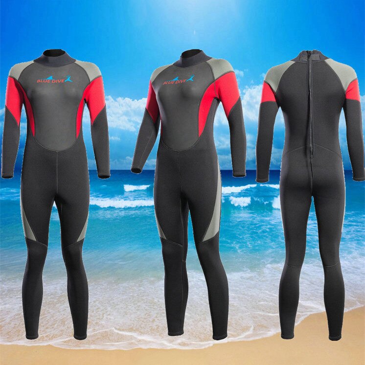 3MM Wetsuit for Men and Women Snorkelsuit Surfwear Sunscreen Diving Suit Winter Swim Creek To Keep Warm Neoprene