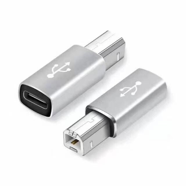 Type-C Female Naar Usb Type B 2.0 Male Adapter Converter Voor Macbook Pro / Air Hp Canon Epson dell Samsung Type C Printer Scanner