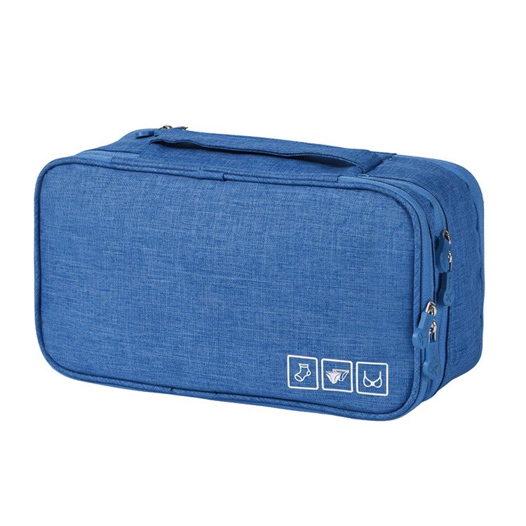 Reistas Waterdicht Kationische Tas Multifunctionele Draagbare Ondergoed Tas Sokken Opbergtas Bagage Organizer: Sky blue