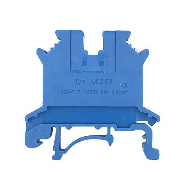 Kombinator  dk2.5n-bl 10 -gjengs strømfordeling  dk2.5n-bl 10- gjengs bokskobling din-skinne rekkeklemmer , 12-22 awg , 20 amp , 600