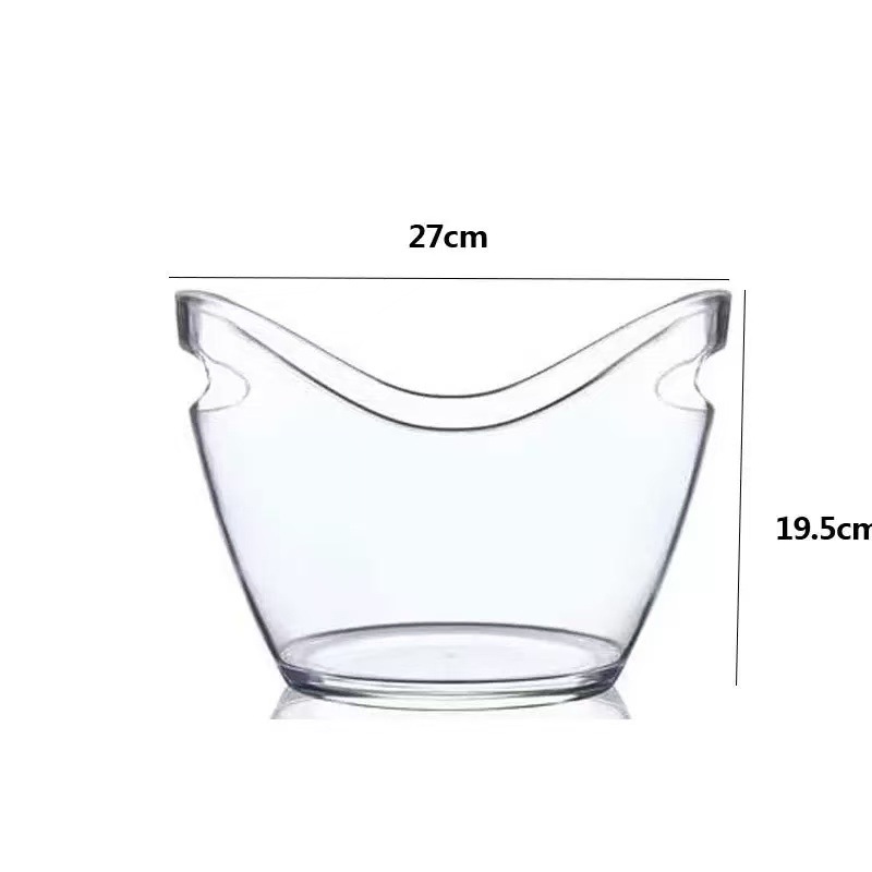 Clear Ice Bucket Beverage Tub Transparent Cooling Large Ice Bucket For Wine Champagne Bar Supplies for Family reunion
