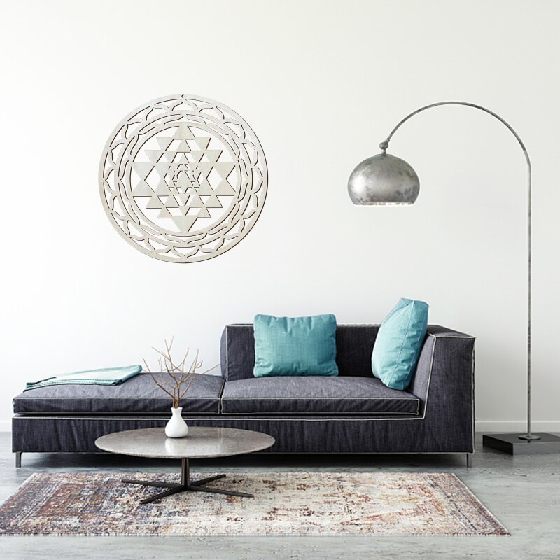 Sacred Geometry Ornament Wooden Wall Art Decor Wood Mandala Crafts