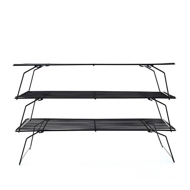 Hoomall 3 Layer Roestvrij Staal Anti-aanbak Koeling Rack Bakken Taart Koekjes Brood Cooling Grids Tool Keuken Gebak Stands