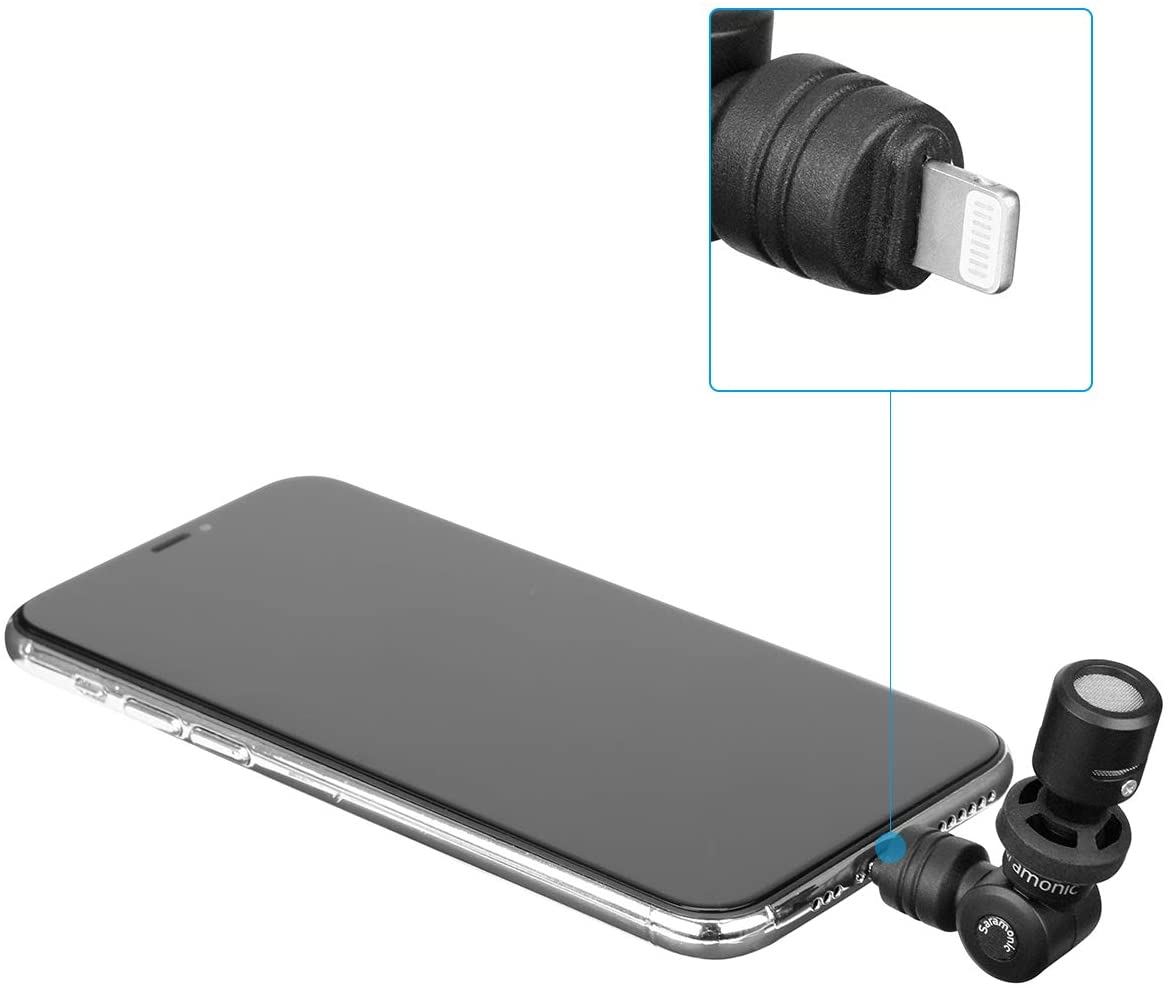 Saramonic Mini Plug Play Microphone for iOS Devices Mobile Phone Vlogging Broadcasting Recording Mic