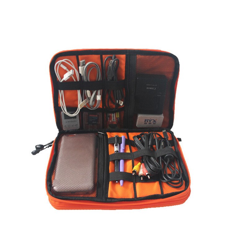 Yesello Digital Gadget Organizer Bag - Travel Case for iPad, Cables, Earphones, Pen, Power Bank - 28x20x5cm