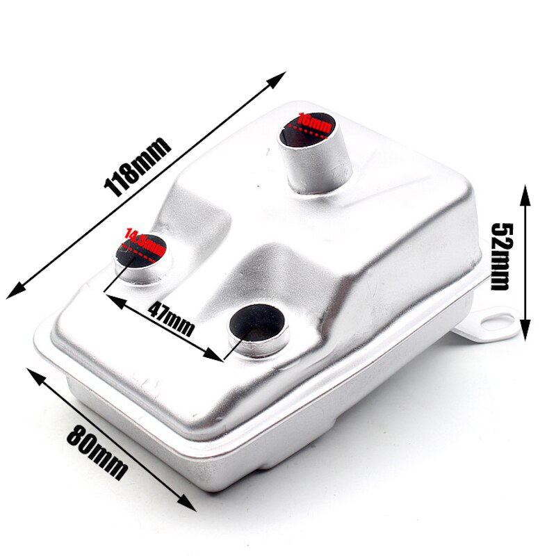 Uitlaat Voor Chinese 1E48F 48F 63CC Motor Grond Vijzel Power Aarde Boren Gras Trimmer Vervangende Onderdelen