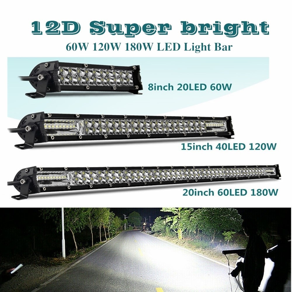 12D 8 15 20 Inch 60W 120W 180W Led Verlichting Bar... Grandado