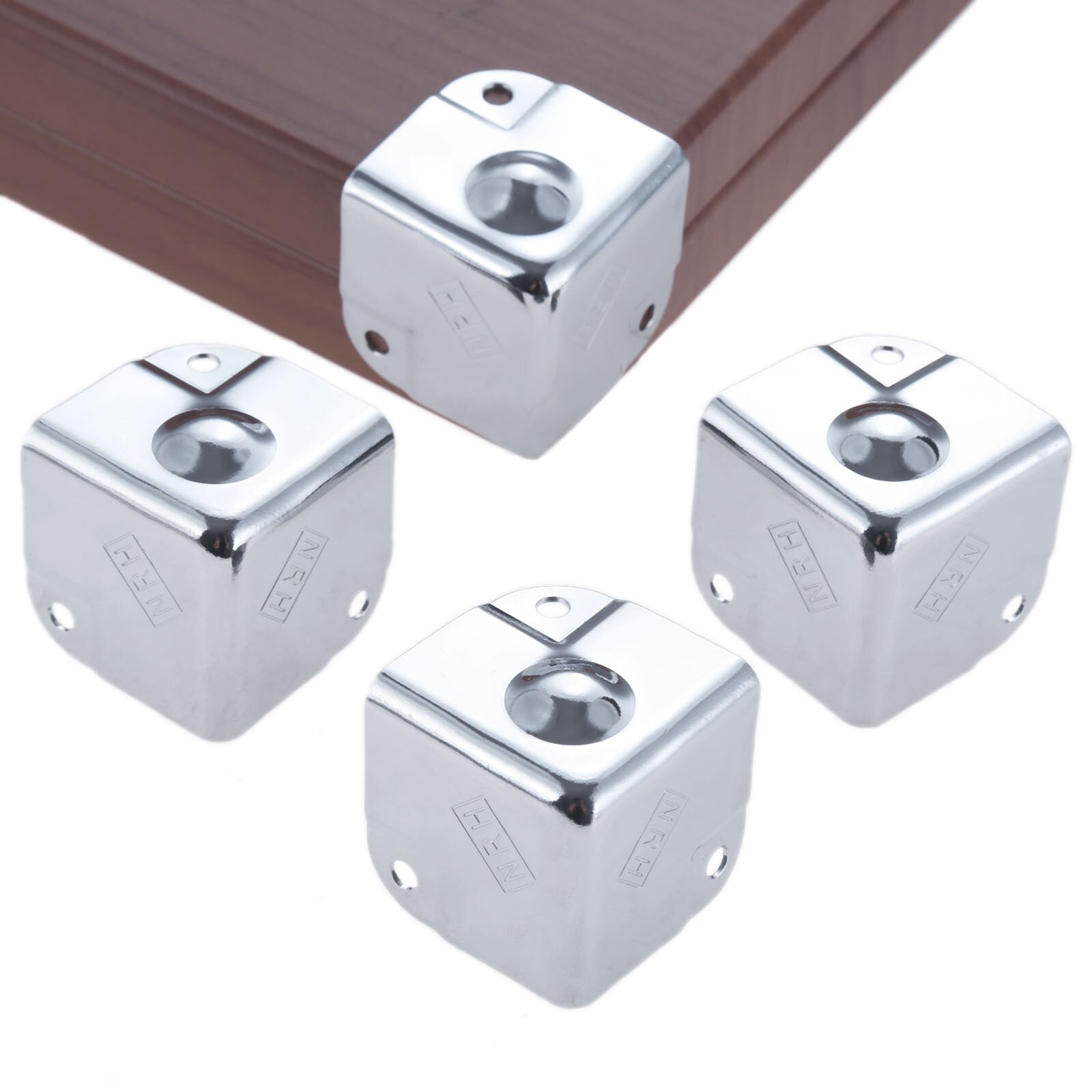 4Pc Aviation Corner Brackets Cabinet Desk Toolbox Support Bracket Aluminum Box Flight Case Pressure Three-Sided Corner Protector
