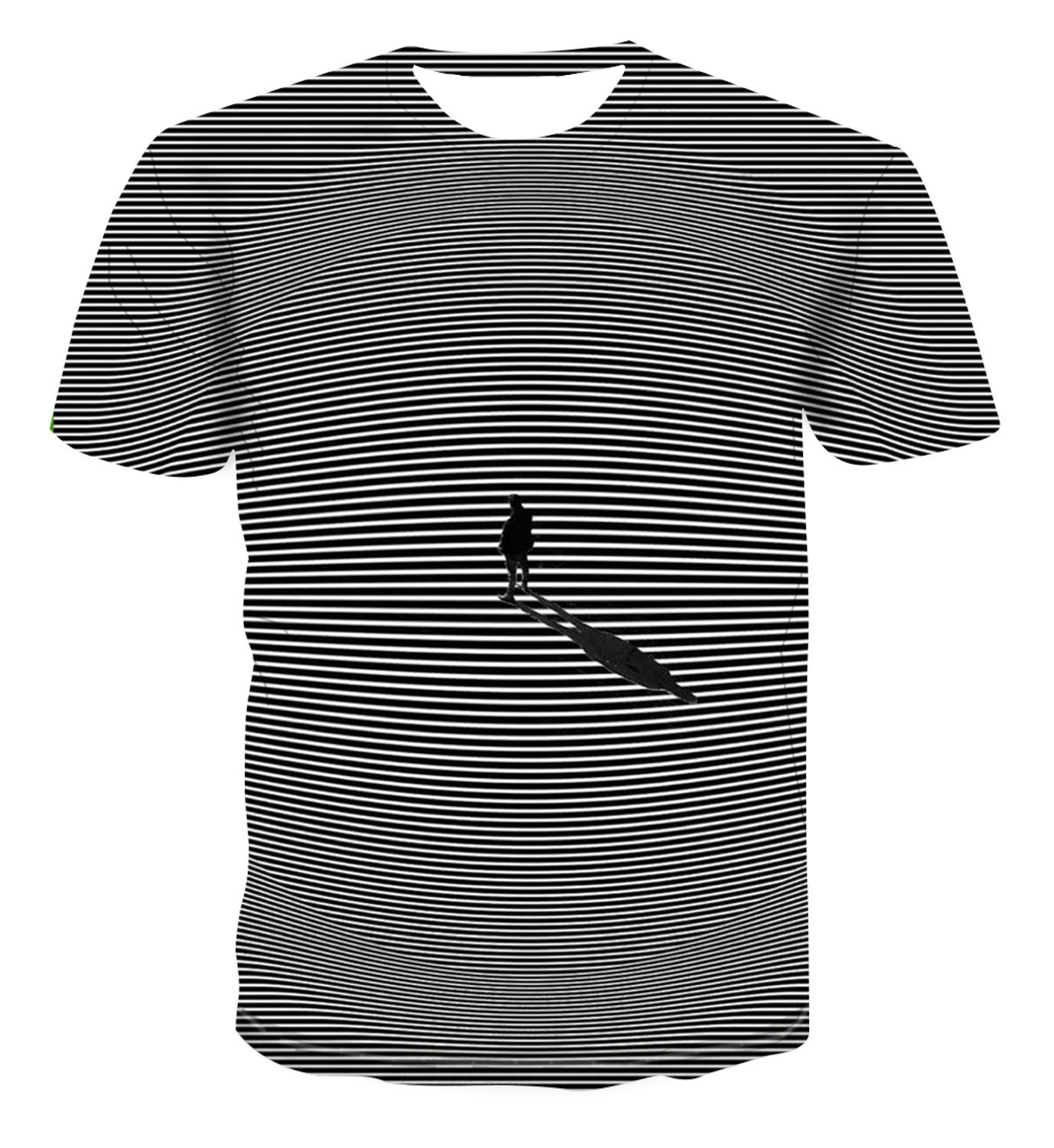 3D T-shirt Mannen Alle-Rond Korte Mouw Persoonlijkheid Psychedelische Duizelig Rondom Straat Top mannen T-shirt S-6xl