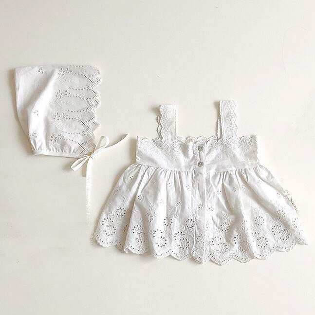 Milancel Baby Kleding Katoen Hemdje En Bloemen Body Koreaanse Baby Meisjes Kleding: camisole and hat / 24M