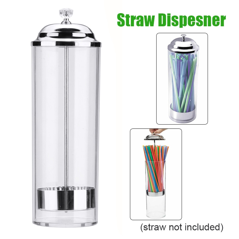 Rietjes dispenser houders doorzichtig duurzaam plastic rietjes dispenser houders containers retro vintage papieren tafels bar keuken