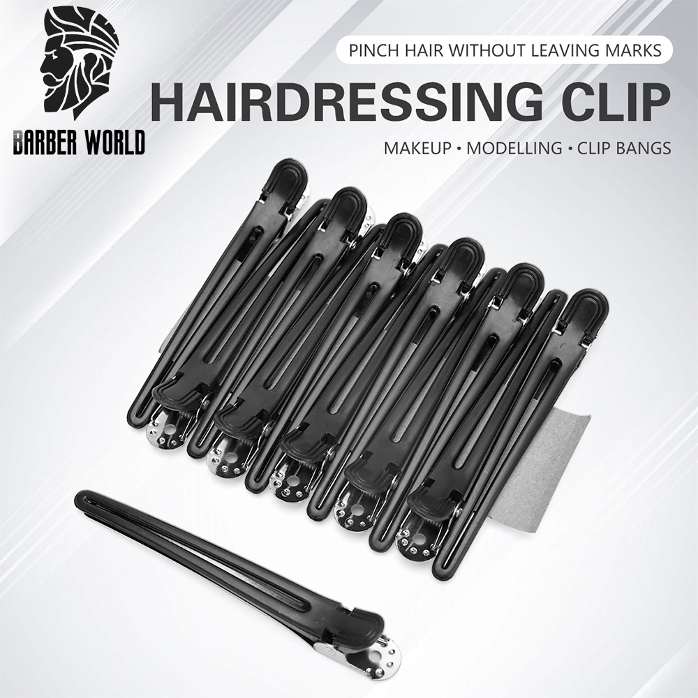 12pcs Hair Care Clips Plastic No trace Hairdressing Clip Clamps Barber Hair Cut Use Styling Tools Hairpin Hair Accessories