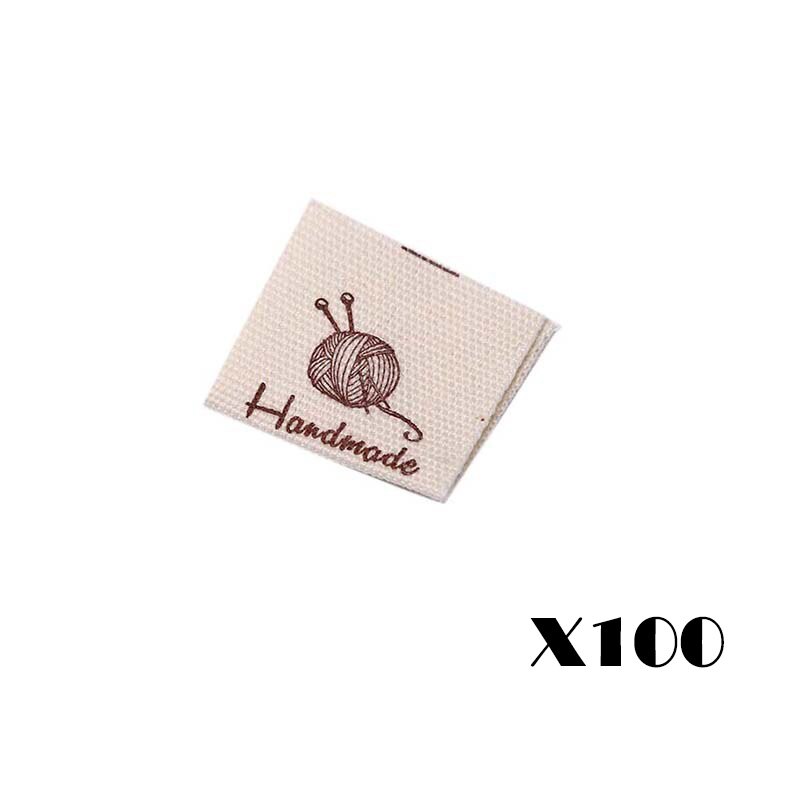 100Pcs Handmade Mit Liebe Kleidung Etiketten Geprägte Tags DIY Flagge Etiketten Für Garment Nähen Zubehör: yarn ball