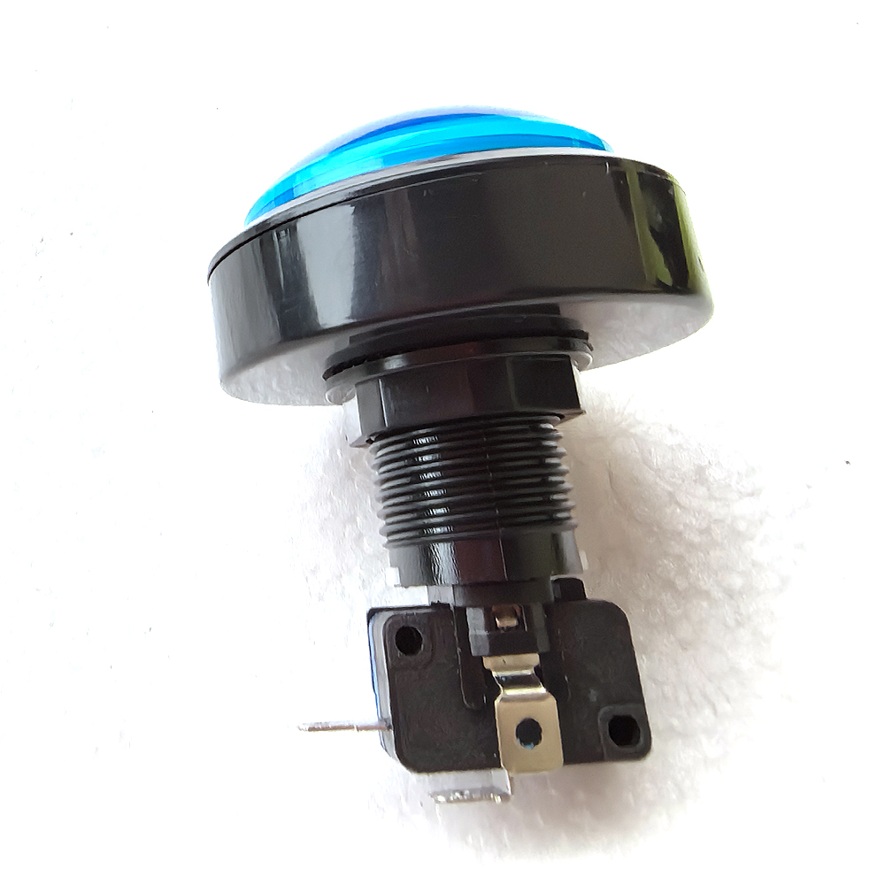 60mm runde, konvexe LED-beleuchtete drucktaster mit  dc5v/12v glühbirnen für Arkade-spielautomaten (kranbasketball-verkaufsautomaten)