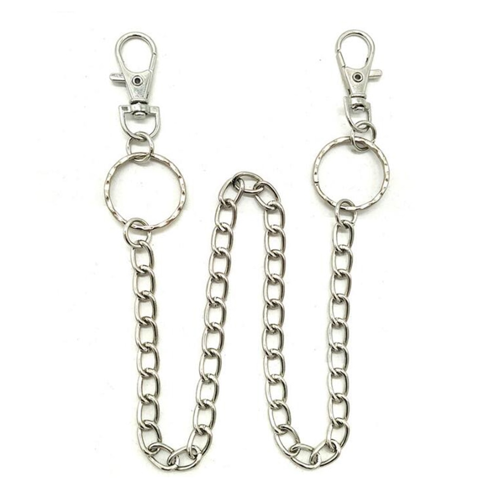 Lang metal pung bælte kæde punk bukser hipster bukser jeans nøglering nøglering rock vedhæng nøglering unisex hiphop smykker