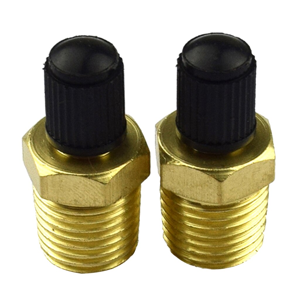 Válvula de llenado de tanque de compresor de aire de latón NPT, accesorios para neumáticos de rueda de coche, 1/4 ", 2 Uds.,