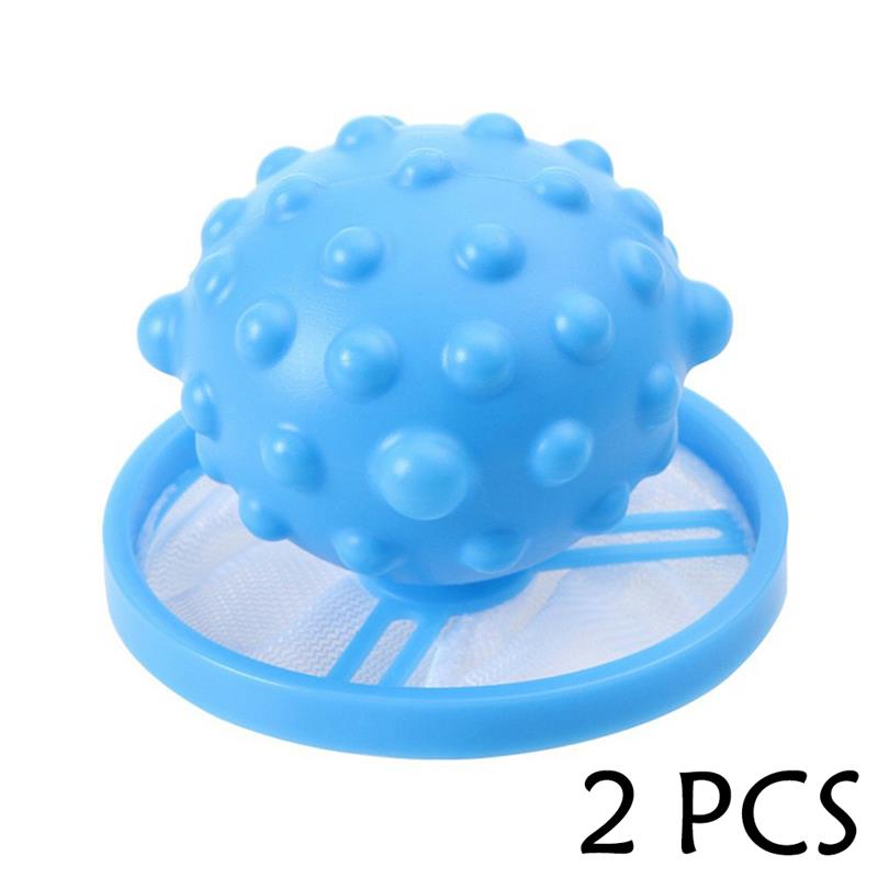 1/4 Pcs Floating Washing Ball Laundry Balls Laundry Washing Net Bag Debris Filter Pink Blue Washing Machine Cleaning Hair Filter: 01-2PCS