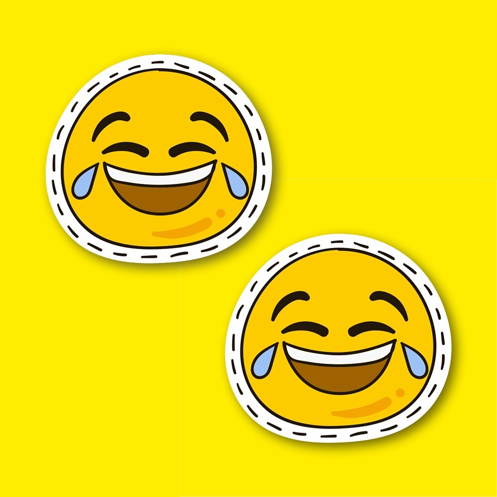 Augen Tränen Lachen und Kahkahaya Ertrank Emoji Laptop und Telefon Aufkleber 5cm 2'li einstellen