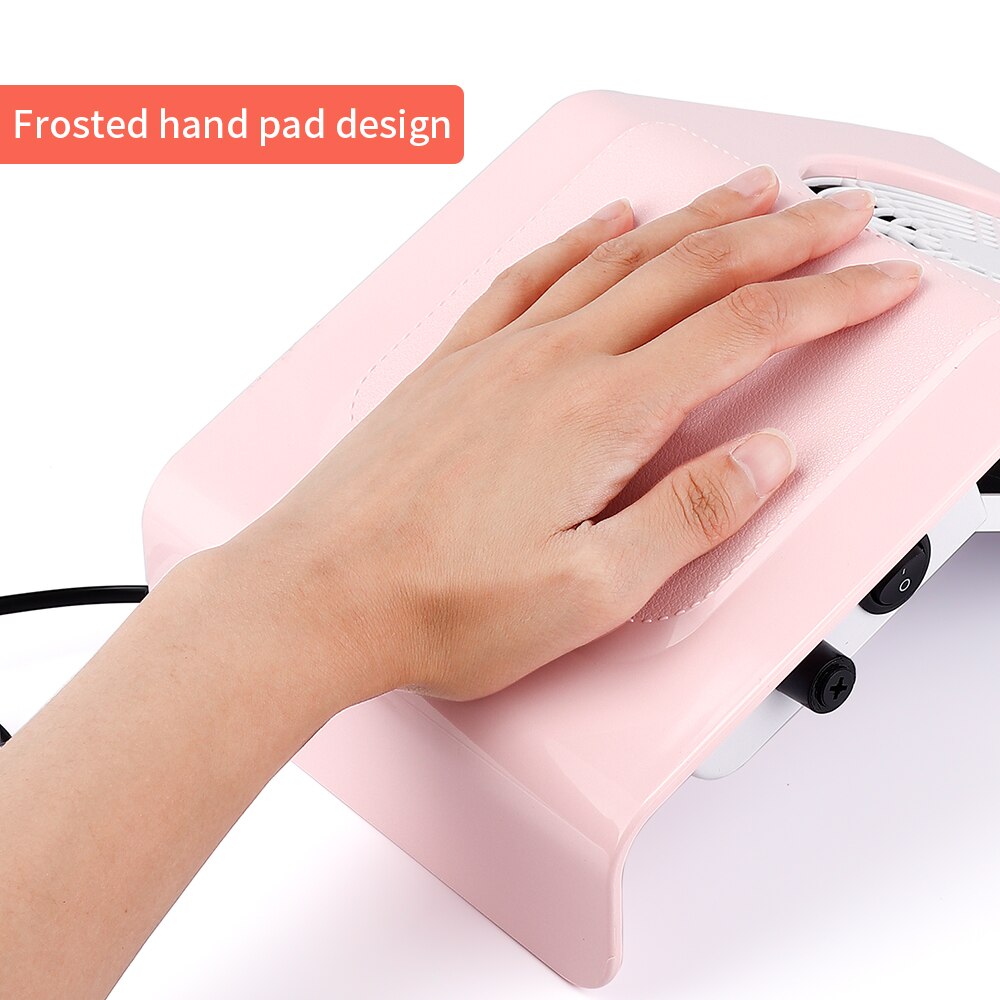 40W Nail Dust Collector Nail Zuig Fan Nail Dust Stofzuiger Manicure Machine Met 2 Stof Verzamelen Tas Salon gereedschap