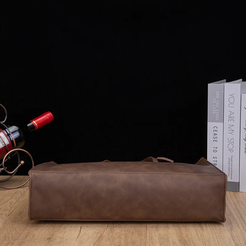 Vintage Luxury Large Tote Bag Mens Large Capacity Business Briefcases Crossbody Bag Casual Laptop Handbag Сумка Мужская Деловая
